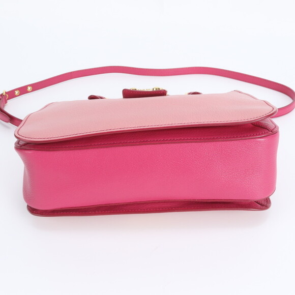 Miu Miu Miu Leather Handbag Shoulder Crossbody Pink Women's - Picture 6 of 12